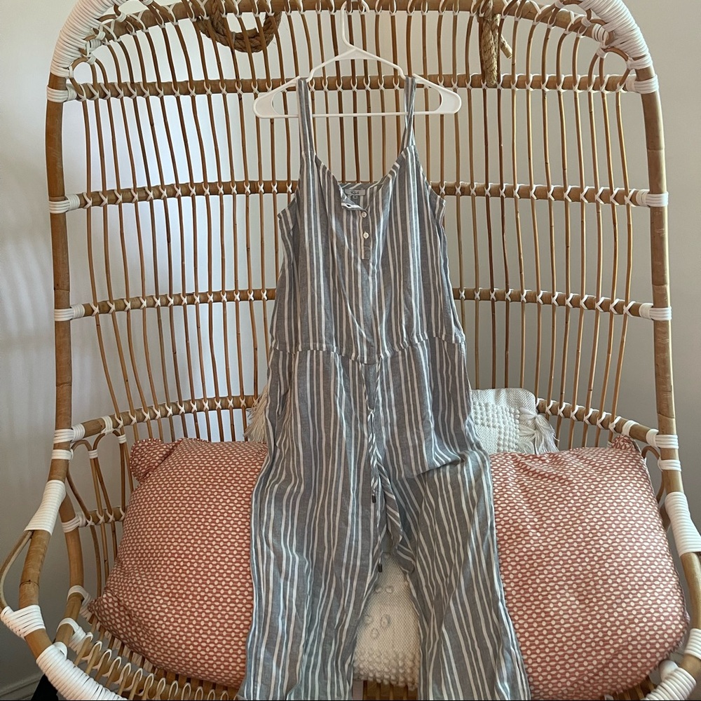 Rails blue and white striped jumpsuit, size xs